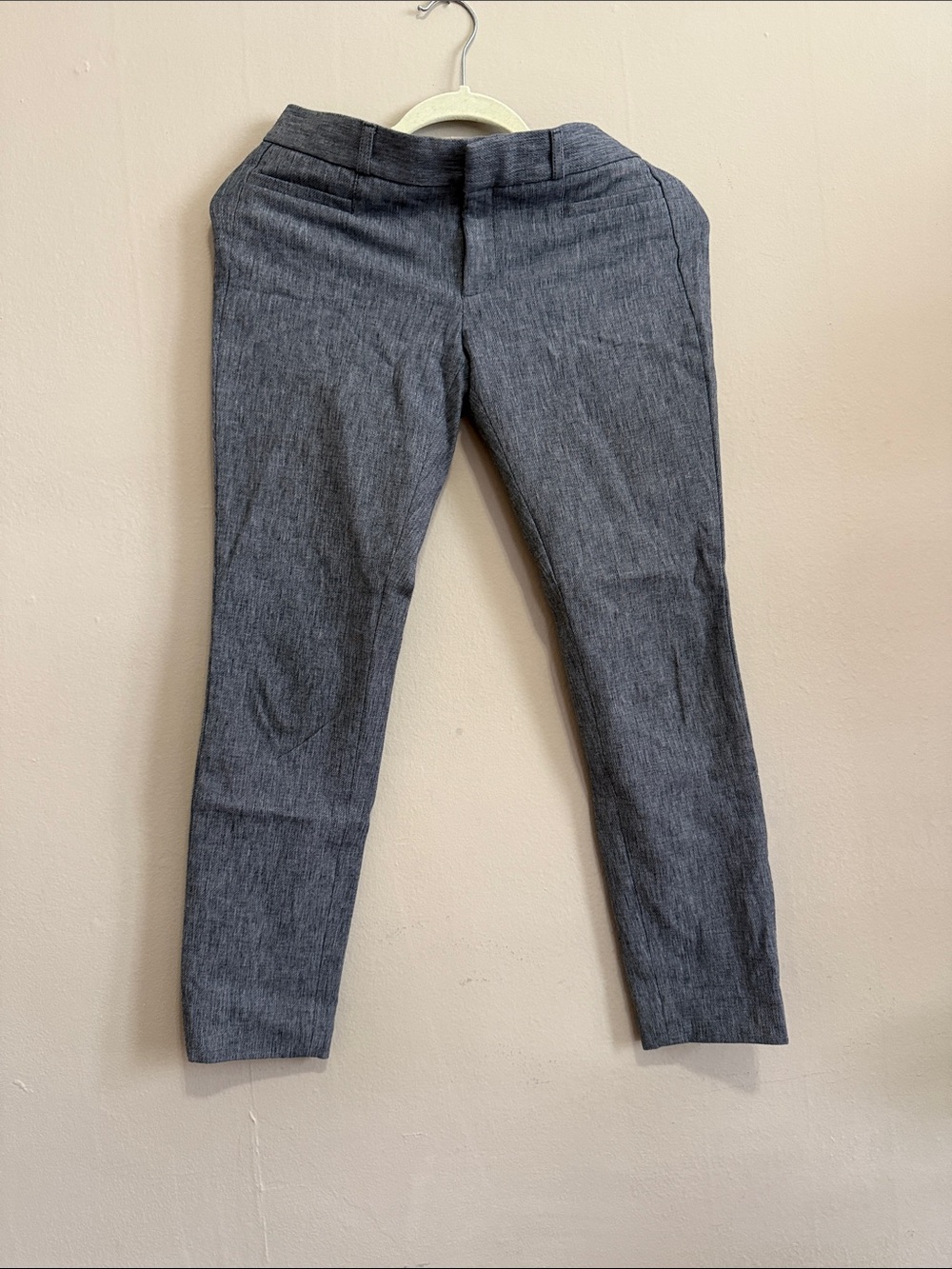 Banana Republic Gray Knit Dress Pants with Black Waistband